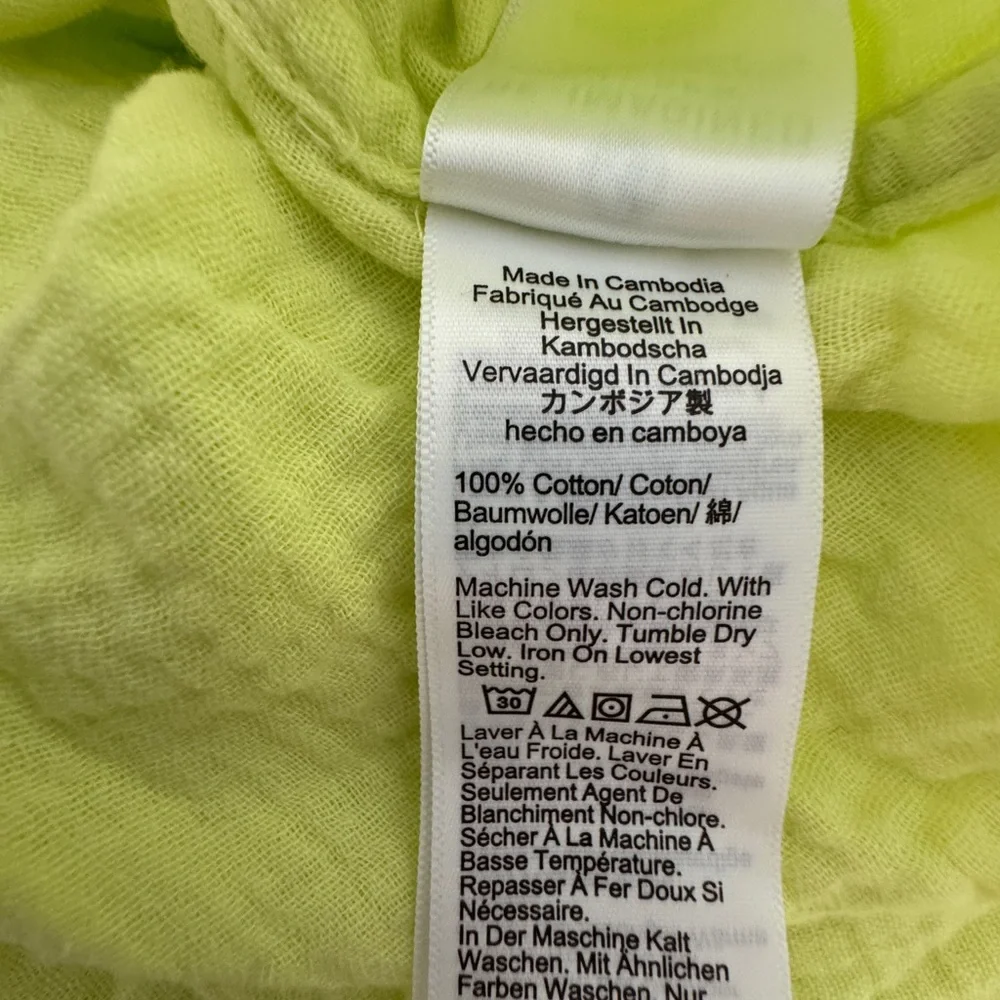 NWT J. Crew Neon Yellow Blouse. Size M